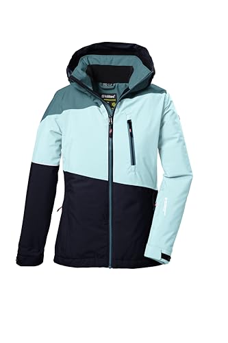 killtec Mädchen Skijacke/Funktionsjacke mit Kapuze und Schneefang KSW 331 GRLS SKI JCKT, mint, 128, 42091-000 im Sale