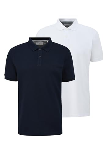 s.Oliver Herren 2138262 Polohemd, 01X2 Weiß, im Sale