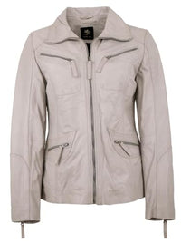 Thumbnail for Otto Kern - Damen Echtleder Lederjacke Lammnappa Off White im Sale