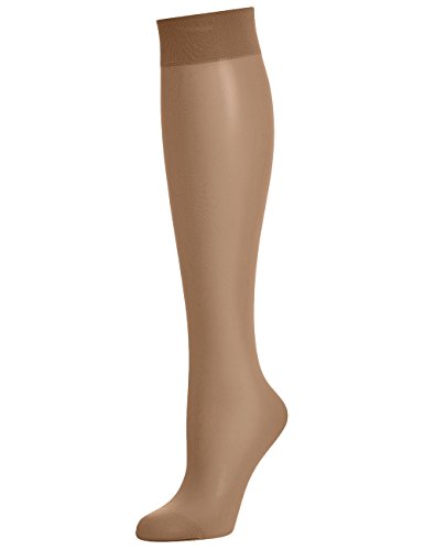 Wolford Damen Individual 10 Knee-Highs Kniestrümpfe, 10 DEN, Beige (Caramel 4004), Medium im Sale