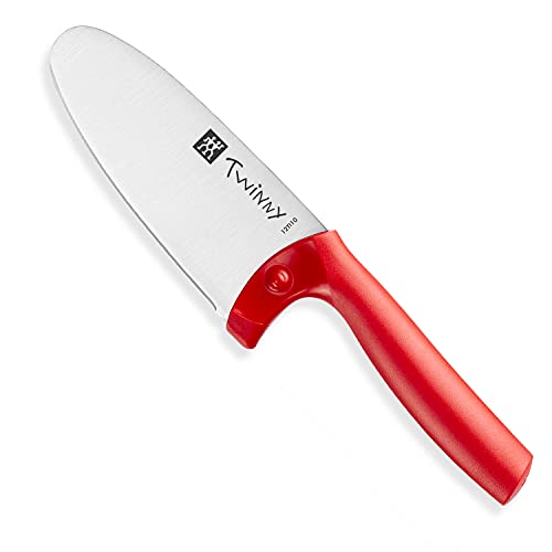 ZWILLING Twinny Kinderkochmesser, 10 cm, mit Fingerschutz, Edelstahl, Abgerundete Klingenform, Kindgerechtes Design, Kunststoffgriff, Rot im Sale