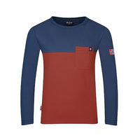 Thumbnail for Trollkids children's longsleeve shirt Bergen, rust red/mystic blue, on sale