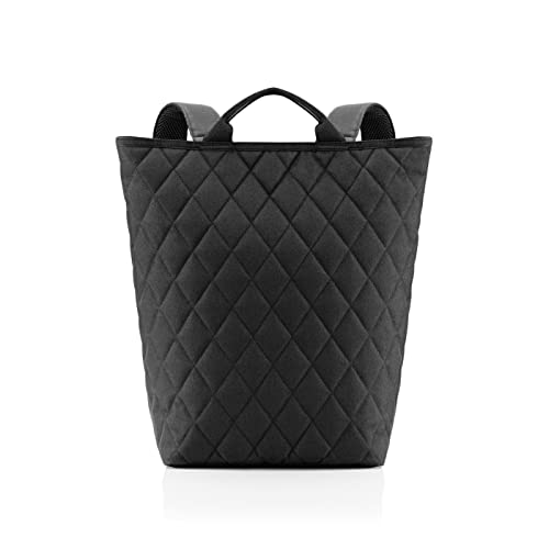 reisenthel shopper-backpack rhombus black - urbaner und stylischer Rucksack, Laptopfach, modernes Design, Couleur:rhombus black im Sale
