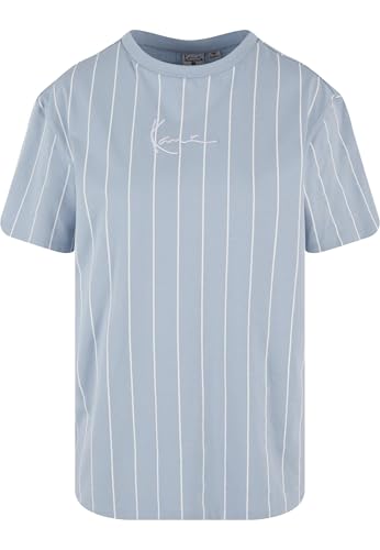 Karl Kani Small Signature Essential Pinstripe OS Tee XXS Light Blue/White im Sale