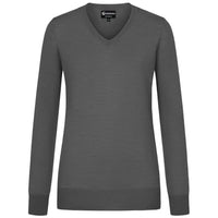 Thumbnail for GIESSWEIN Cotton Pullover Women's V-Neck - Cotton fine knit sweater women elegant, long-sleeved shirt & long-sleeve women, basic knit sweater smart casual on sale