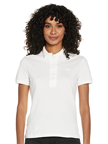Lacoste Women's PF5462 Polo Shirt, Blanc, 40 on Sale