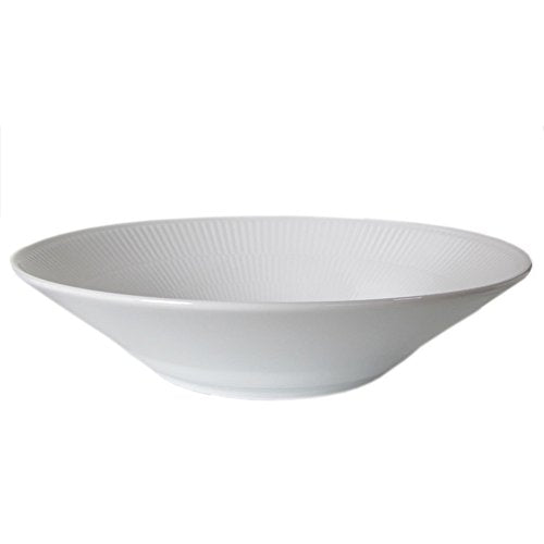 Royal Copenhagen White Fluted Soup Plate, Porcelain, 24 cm on Sale