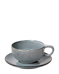 Thumbnail for Broste Copenhagen 14533220 Nordic Sea Tasse mit Unterteller, Steingut, 25ml im Sale