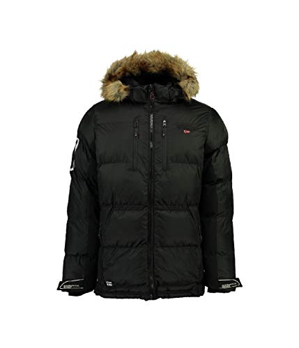 Geographical Norway Men's winter jacket, outdoor functional jacket (L, Black) on sale