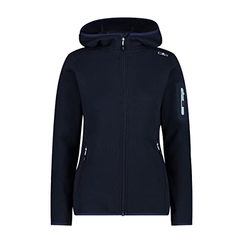 CMP - Damen-Knit-Tech-Jacke mit fester Kapuze, Fuchsia-Weiß-Titan, D40 im Sale