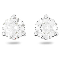 Thumbnail for Swarovski Stilla Ohrstecker, Rundschliff, Weiß, Rhodiniert im Sale