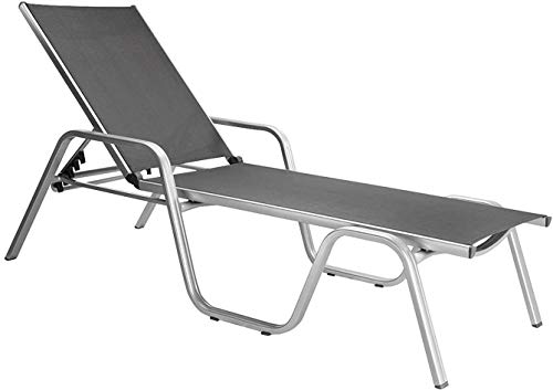 Kettler Advantage 0301214-0000 Basic Plus Stapelliege 202 x 70 x cm, silber/anthrazit im Sale
