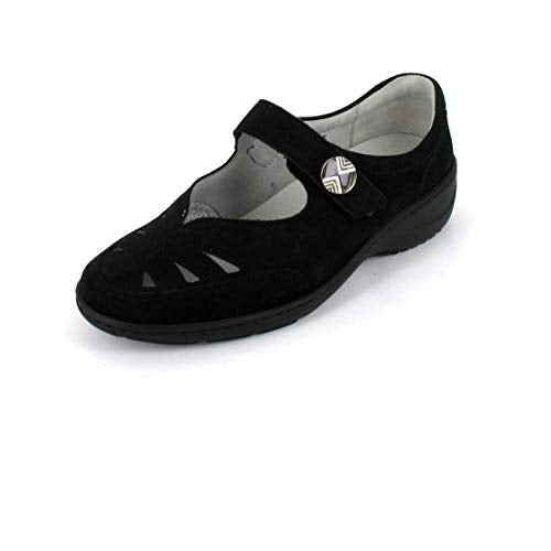Waldläufer Kya Halbschuh, Denver, schwarz, Klettverschluss, Weite K 607309-191-001, im Sale
