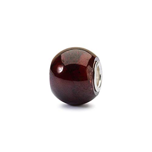Trollbeads Charm Runder Granat aus Edelstein in der Farbe Dunkelrot, TSTBE-00021 im Sale