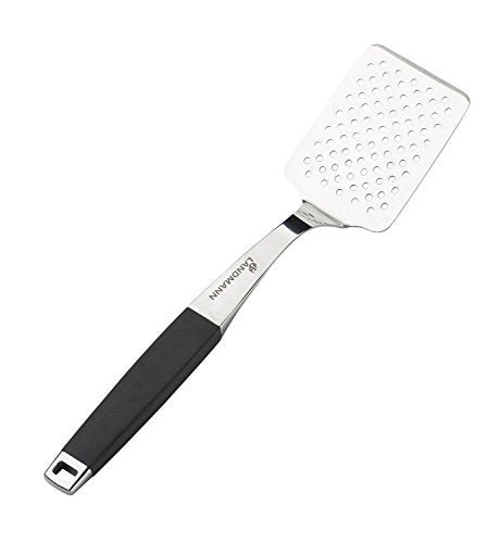 LANDMANN Grill Spatula | Ideal for large grilled items | Ergonomically optimized design | Rubberized handle for secure handling | Dimensions 5 x 9.5 cm [Stainless steel] on sale