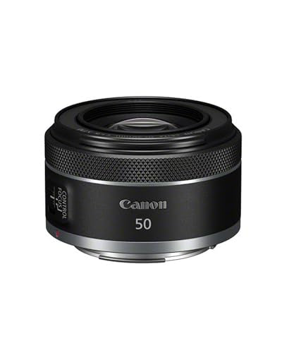 Canon RF 50mm F1.8 STM Lens | Compact and lightweight, high aperture of 1:1.8, compatible with all Canon EOS R series cameras. Black on sale.