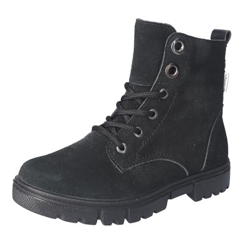 RICOSTA Girls' Combat Boots Suri, Children's Ankle Boots, Width: Medium, Loose Insole, RicostaTEX, Booties, Half Boots, Black (090), EU on Sale