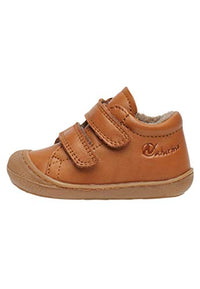 Thumbnail for Naturino Cocoon VL-Lauflernschuhe aus Nappaleder mit Wollfutter, Cognac 20 im Sale