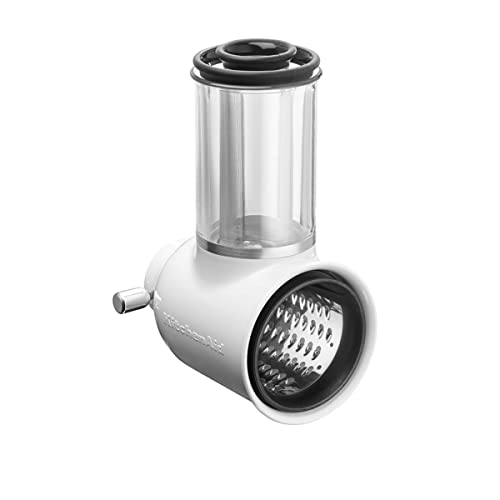 KitchenAid Zubehör Gemüseschneider - 5KSMVSA - Gemüse Zerkleinerer für Küchenmachine - 3 Edelstahl Trommeln zum Raspeln von Gemüse und Käse - Weiß im Sale