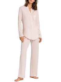 Thumbnail for HANRO Damen Cotton Deluxe Pyjama 1/1 Arm Zweiteiliger Schlafanzug, Rosa (Crystal Pink 071334), (Herstellergröße: S) im Sale