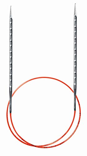 addi 63450 addiNovel Rundstricknadeln, quadratisch, 120 cm x 8 mm, Metall, rot, 120cm 8mm im Sale