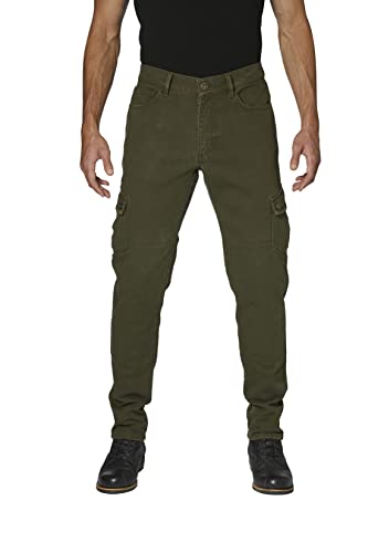 Rokker Cargo Slim Motorrad Textilhose, Oliv, 36 im Sale