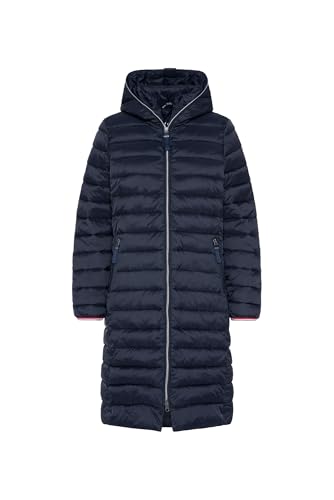 SOCCX Damen Stepp-Parka mit Kapuze und Rücken-Print Yellow Lime Xxxl im Sale
