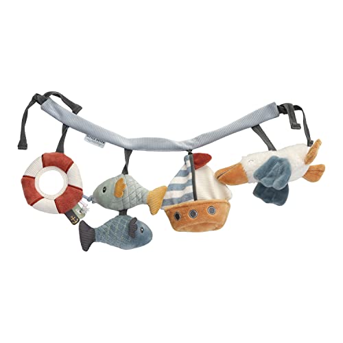 Little Dutch 8611 Stoff Kinderwagenkette Spielzeug für Babyschale - Sailors Bay blau im Sale
