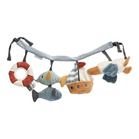 Thumbnail for Little Dutch 8611 Stoff Kinderwagenkette Spielzeug für Babyschale - Sailors Bay blau im Sale