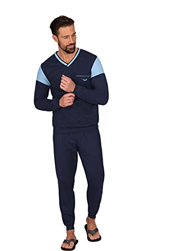 Trigema Herren 637708S Pyjamaset, Navy, 3 im Sale