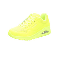 Thumbnail for Skechers Women's Uno Night Shades Sneaker, Neon Yellow Durabuck, 37.5 EU on sale