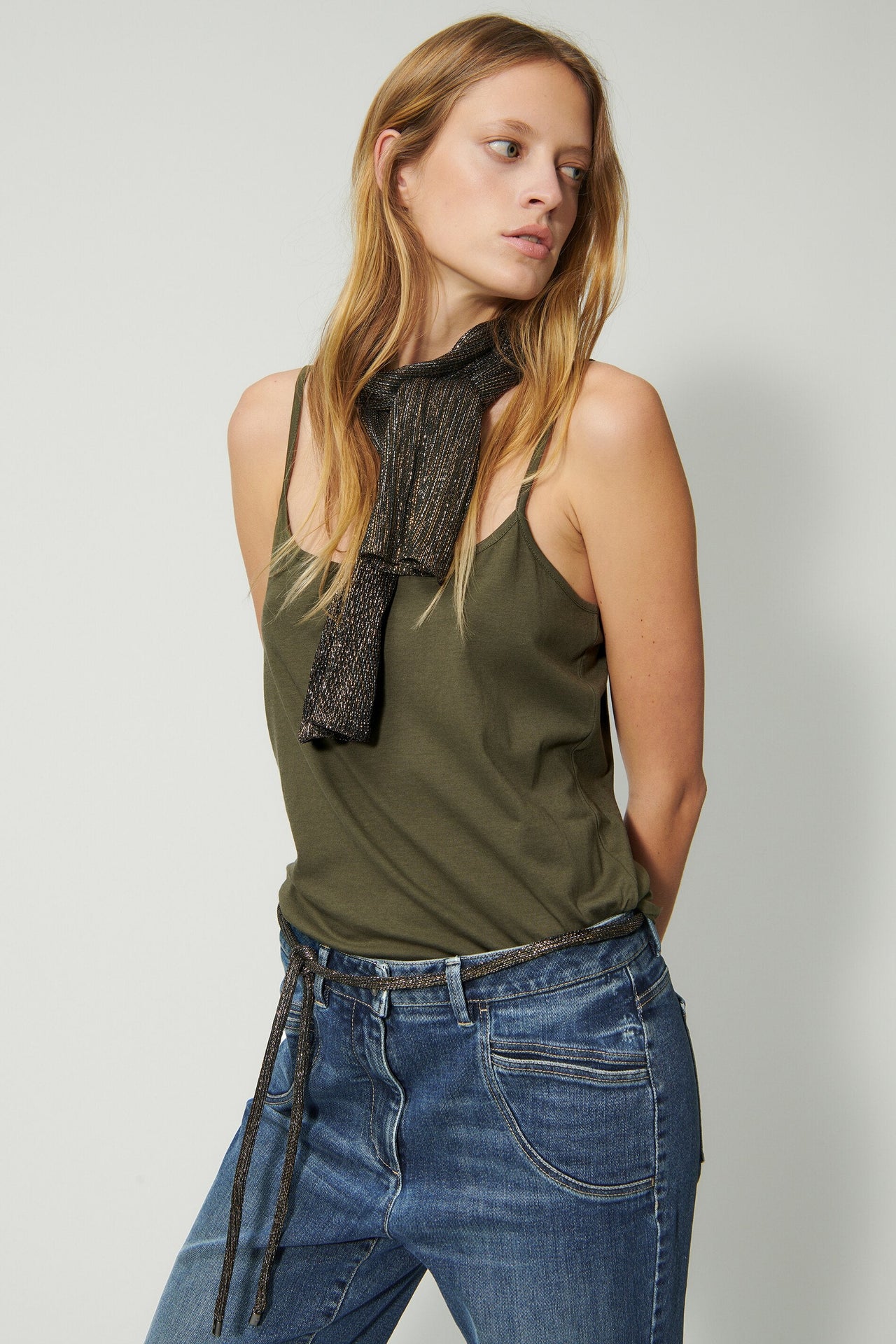 Luisa Cerano basic spaghetti top on sale
