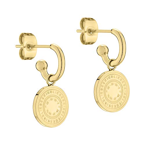Liebeskind Berlin Ohrring mit Anhänger aus Edelstahl (Gold) im Sale