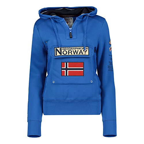 Geographical Norway GYMCLASS Lady - Women's Sweatshirt Hoody And Pockets Kangaroo - Women's Sweatshirt Long Sleeve Pullover Winter - Hoodie Jacket Tops Sport Hooded Hoodies Garnet - SIZE 4 on Sale
