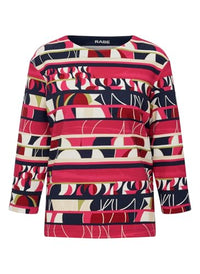Thumbnail for Rabe Sweatshirt Gemustert - Rundhals, 3/4 Arm im Sale