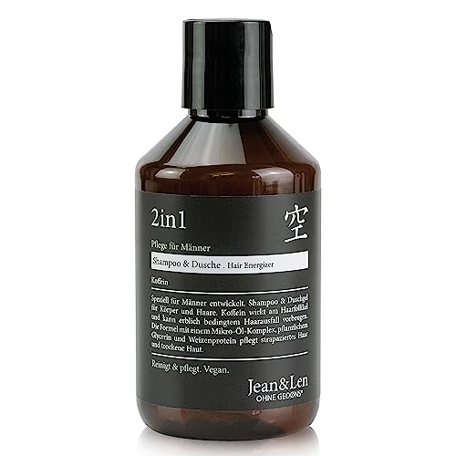 Jean &amp; Len 2-in-1 Care for Men, Shampoo &amp; Shower, with Caffeine, can prevent hair loss, 250 ml