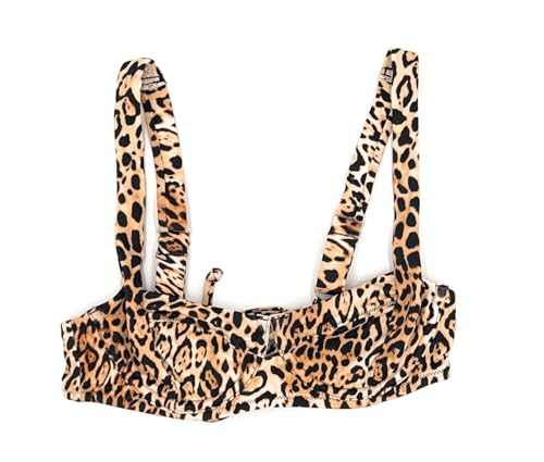 Victoria's Secret Essential Full Coverage Strappy Back Bathing Suit Bikini Top, Tierprint, (32) 32A im Sale
