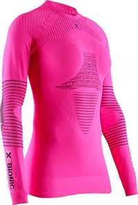 Thumbnail for X-Bionic Damen Energizer 4.0 Shirt Round Neck Long Sleeves, neon Flamingo/Anthra, im Sale