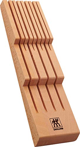 ZWILLING knife holder for drawers, drawer insert, for 8 knives, 41 x 10.8 x 4.8 cm, wood, brown on sale