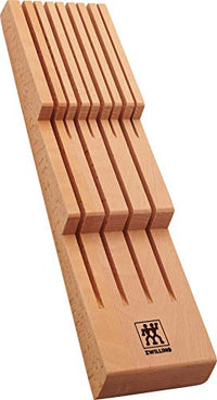 Thumbnail for ZWILLING knife holder for drawers, drawer insert, for 8 knives, 41 x 10.8 x 4.8 cm, wood, brown on sale