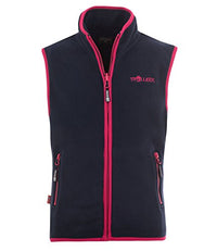 Thumbnail for Trollkids children's fleece vest Arendal, navy blue/light blue, on sale