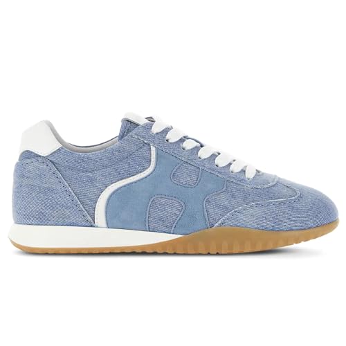 Hogan Olympia-Z Damen-Sneaker aus Jeans und Leder - HXW5650DO01 T440SUG - Gr, hellblau, 38.5 EU im Sale