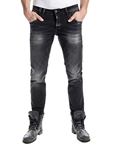 Timezone Herren GerritTZ Jeanshose, Schwarz (Pirate wash 9200), W30/L32 im Sale