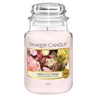 Thumbnail for Yankee Candle Duftkerze im Glas (groß) | Fresh Cut Roses | Kerze mit langer Brenndauer bis zu 150 Stunden | Perfekte Geschenke für Frauen im Sale