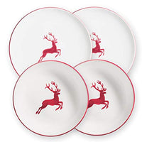Thumbnail for GMUNDNER KERAMIK Dinner for two Classic tableware set burgundy red deer tableware, handmade in Austria on sale