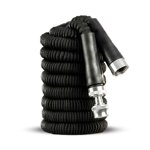 FlexiWonder Silver - Gartenschlauch 22,5m - dehnt sich bei Wasserzufuhr zur vollen Länge aus - Kein Abknicken - Schrumpfmechanismus - Verstellbare Düse - flexibler Wasserschlauch für alle Anschlüsse im Sale