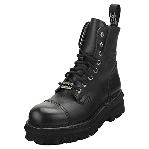 New Rock Military Stylish Boots Unisex Stiefel Klassisch Black - EU im Sale