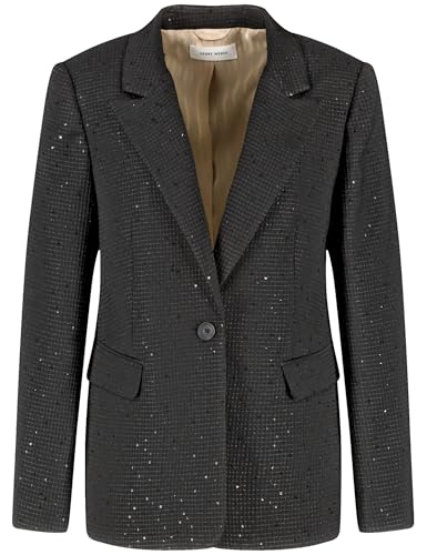 Gerry Weber Damen Eleganter Blazer mit Pailletten Langarm unifarben Schwarz 42 im Sale