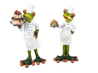 Thumbnail for formano 2er Set lustige Frösche Frosch als Bäcker Konditor Konditorin Figur Froschpaar im Sale