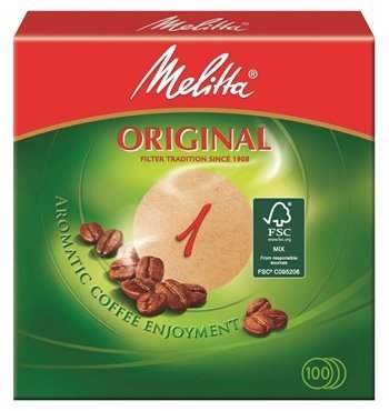1000 x Rundfilter/KaffeefilterMelitta Original 1 (Rund/Naturbraun) im Sale